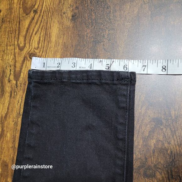 True Craft Jeans Size 2 Curvy High Rise Straight Black Wash Stretch Denim - Picture 10 of 11